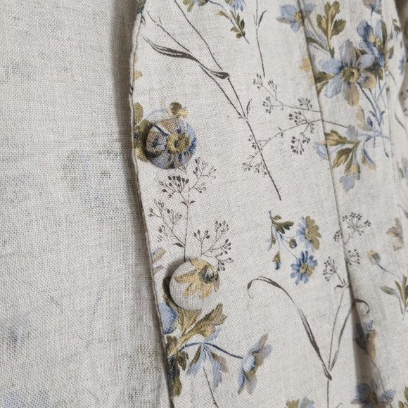 KILT New Zealand Brand Cotton Linen Floral Print Blazer (Size: 14) - Picture 3 of 7